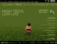 Tablet Screenshot of hightechlowlifefilm.com